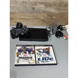 READ PlayStation 2 Slim Console Bundle PS2 Game Controller Cords SCPH-77001